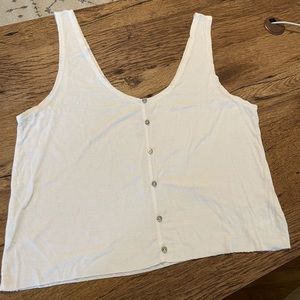 Ribbed bottom front tank top
